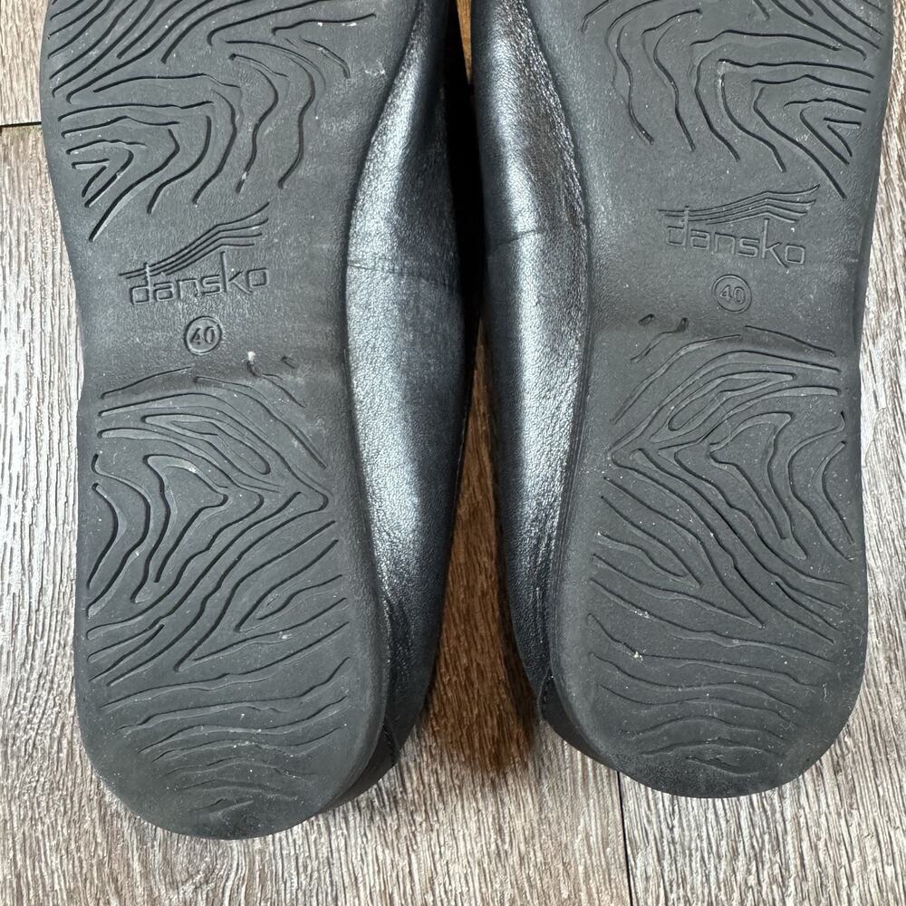 Dansko Lexie Mule Womens 40 Black Leather Slip On Comfort 9.5-10 - Picture 15 of 16